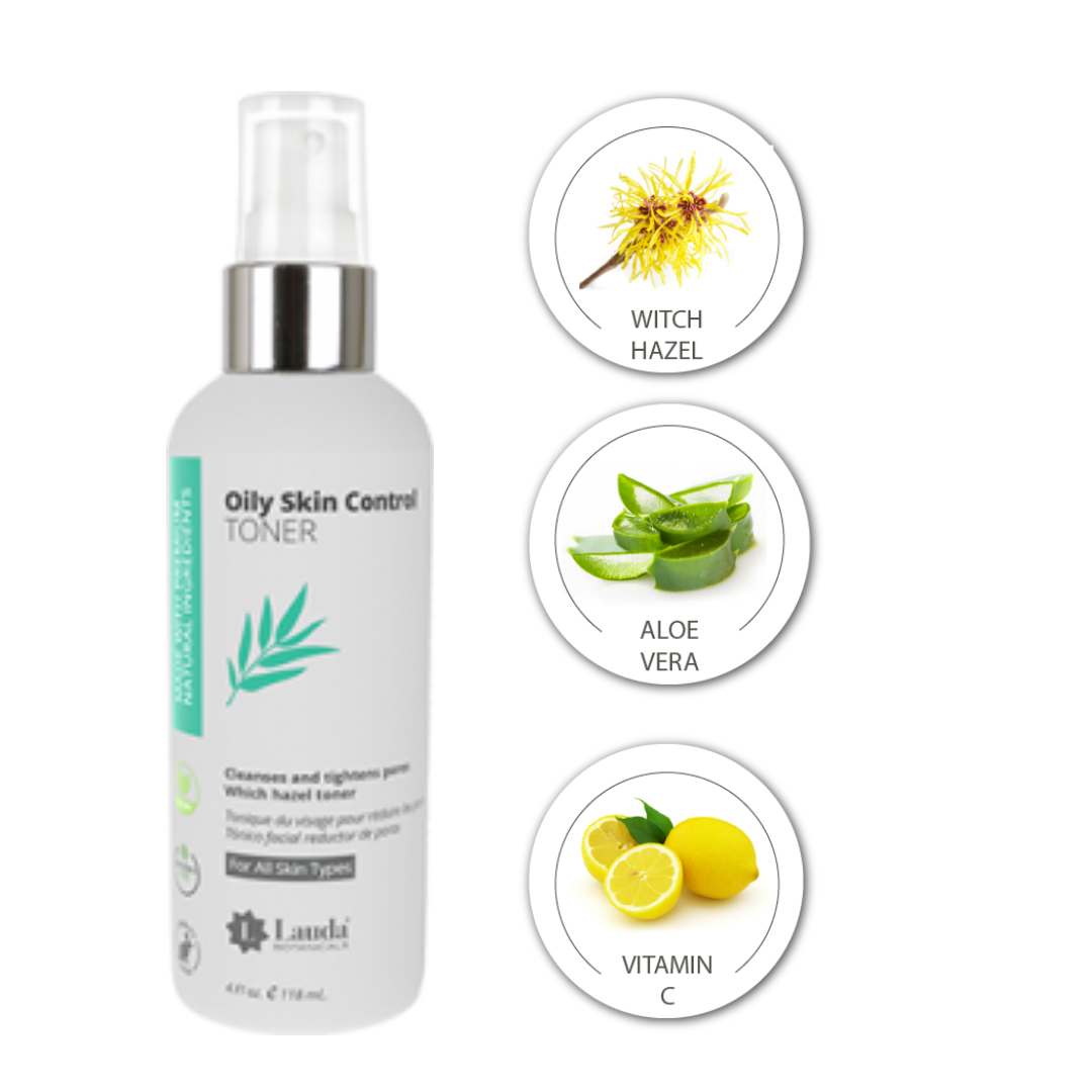 Lauda Botanicals Vitamin C Anti-aging pore refining face toner for oily, combination or acne prone skin
